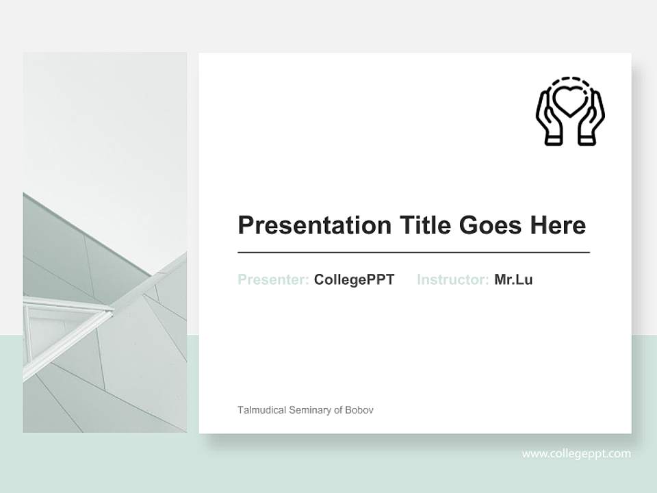 Talmudical Seminary of Bobov General Purpose PPT Template4:3 ratio PPT effect preview image6