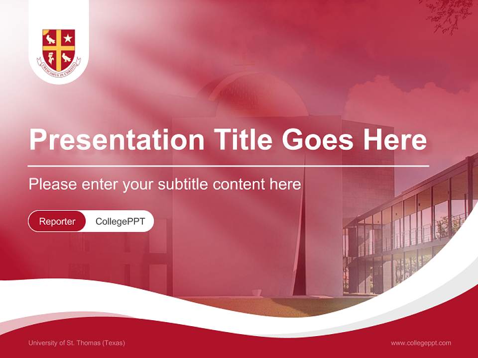 University of St. Thomas (Texas) Lecture Sharing and Networking Event PPT Template4:3 ratio PPT effect preview image4