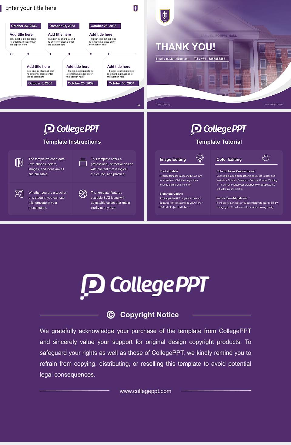 Taylor University Lecture Sharing and Networking Event PPT Template4:3 ratio PPT effect preview image4