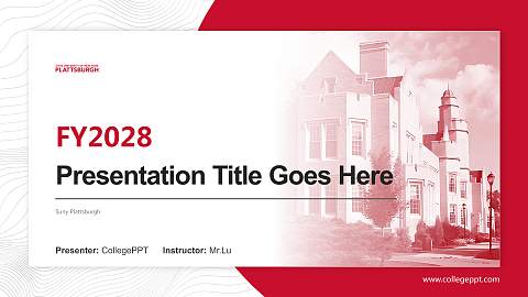 Suny Plattsburgh Academic Presentation/Research Findings Report PPT Template
