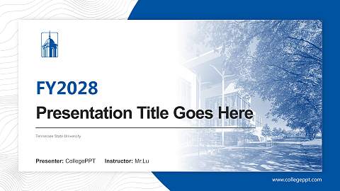 Tennessee State University Academic Presentation/Research Findings Report PPT Template