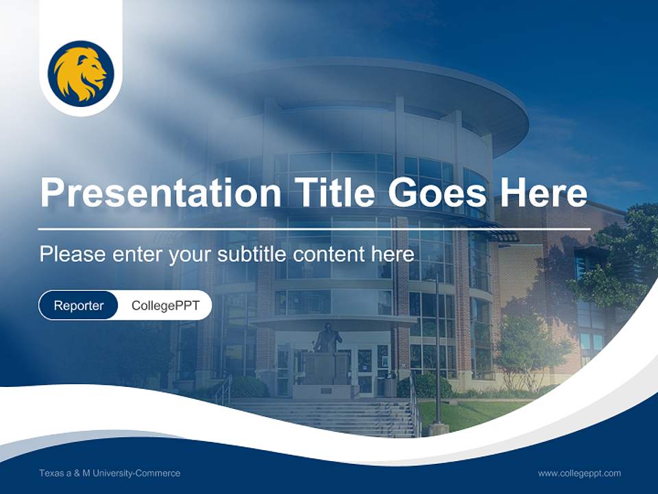 Texas a & M University-Commerce Lecture Sharing and Networking Event PPT Template4:3 ratio PPT effect preview image4