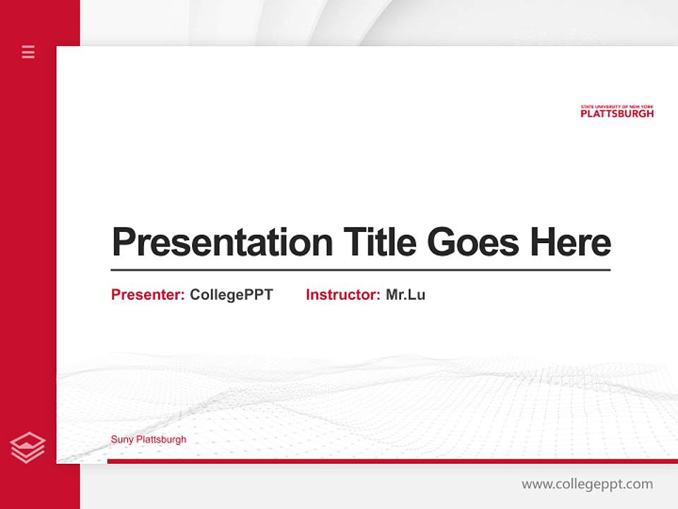 Suny Plattsburgh Thesis Proposal/Graduation Defense PPT Template4:3 ratio PPT effect preview image5
