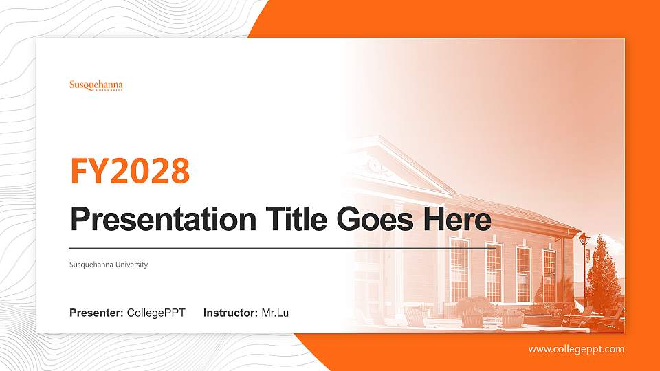 Susquehanna University Academic Presentation/Research Findings Report PPT Template16:9 ratio PPT effect preview image