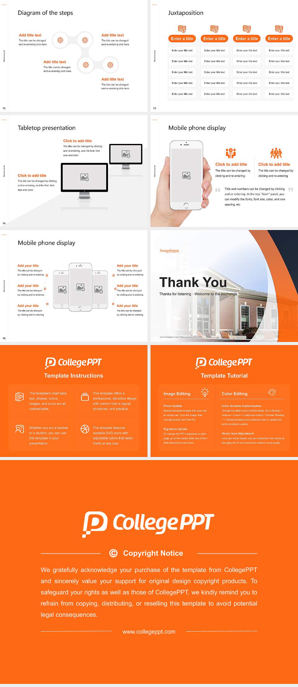 Susquehanna University Competition/Entrepreneurship Contest PPT Template4:3 ratio PPT effect preview image9