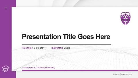 University of St. Thomas (Minnesota) Thesis Proposal/Graduation Defense PPT Template