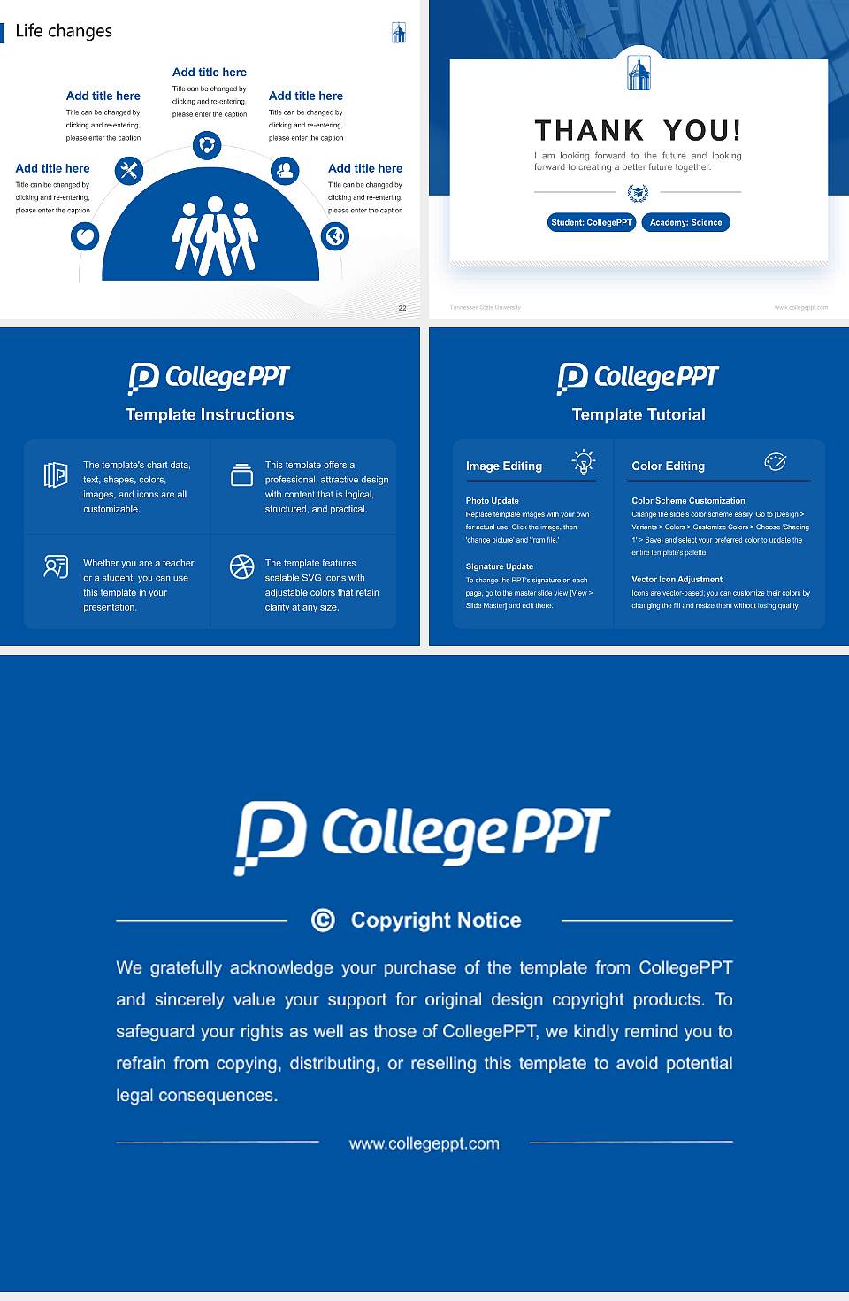 Tennessee State University National Scholarship Defense PPT Template4:3 ratio PPT effect preview image4