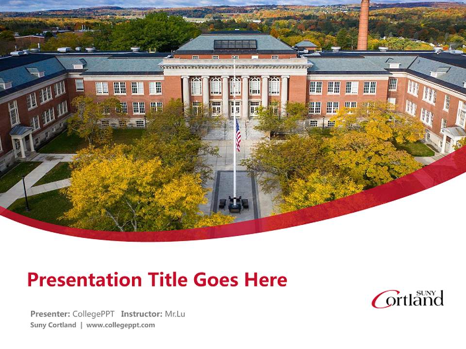 Suny Cortland Course/Courseware Creation PPT Template4:3 ratio PPT effect preview image5