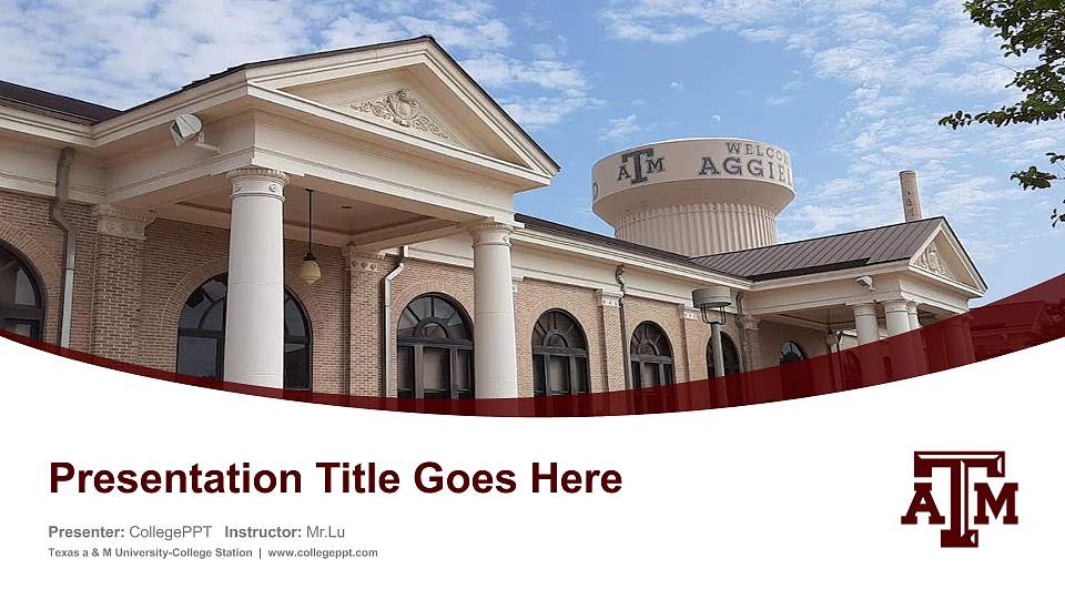 Texas a & M University-College Station Course/Courseware Creation PPT Template16:9 ratio PPT effect preview image