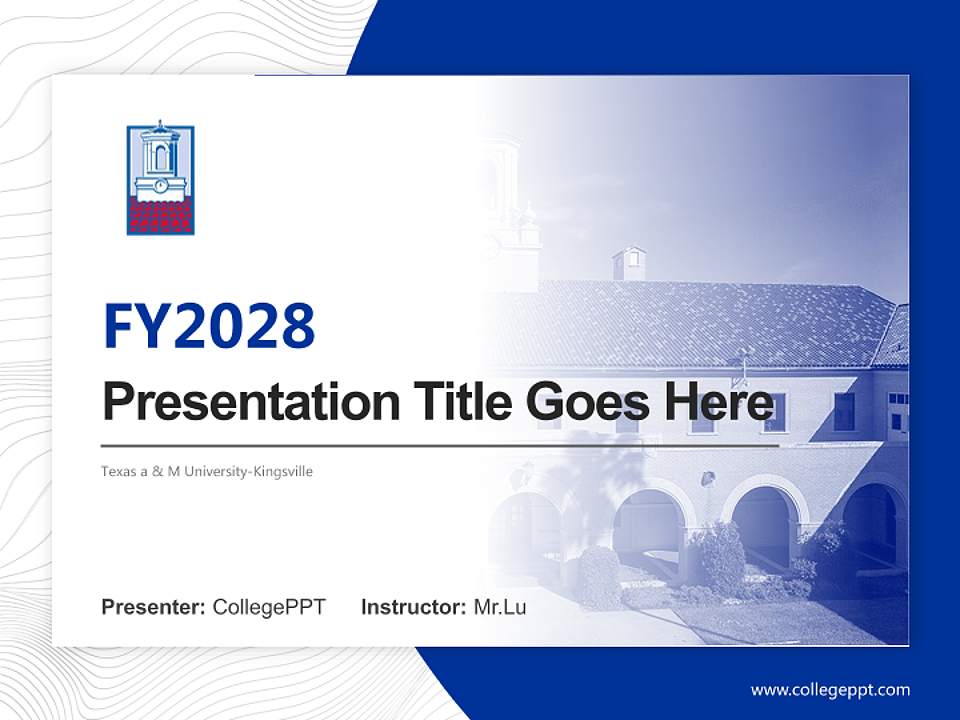 Texas a & M University-Kingsville Academic Presentation/Research Findings Report PPT Template4:3 ratio PPT effect preview image5