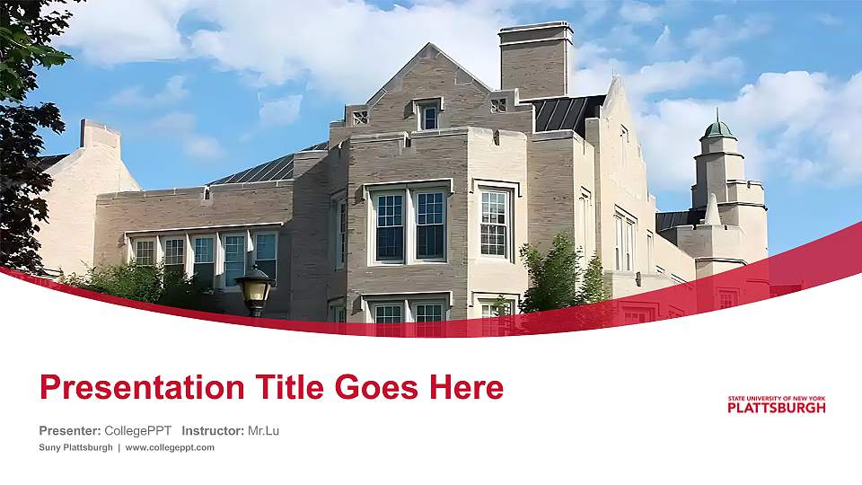 Suny Plattsburgh Course/Courseware Creation PPT Template16:9 ratio PPT effect preview image
