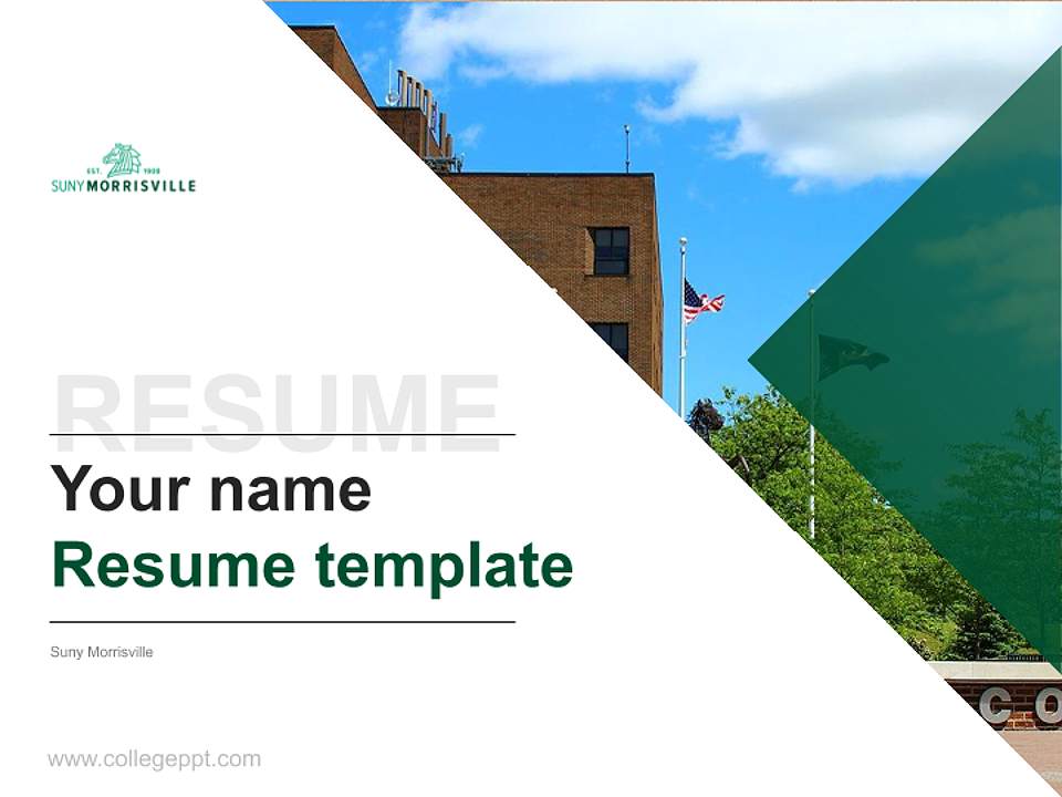 Suny Morrisville Resume PPT Template4:3 ratio PPT effect preview image5