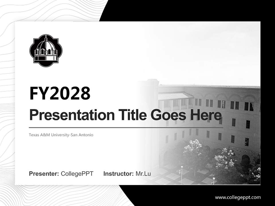 Texas A&M University-San Antonio Academic Presentation/Research Findings Report PPT Template4:3 ratio PPT effect preview image5