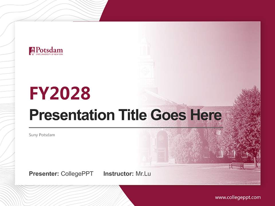 Suny Potsdam Academic Presentation/Research Findings Report PPT Template4:3 ratio PPT effect preview image5