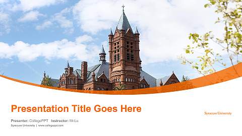 Syracuse University Course/Courseware Creation PPT Template