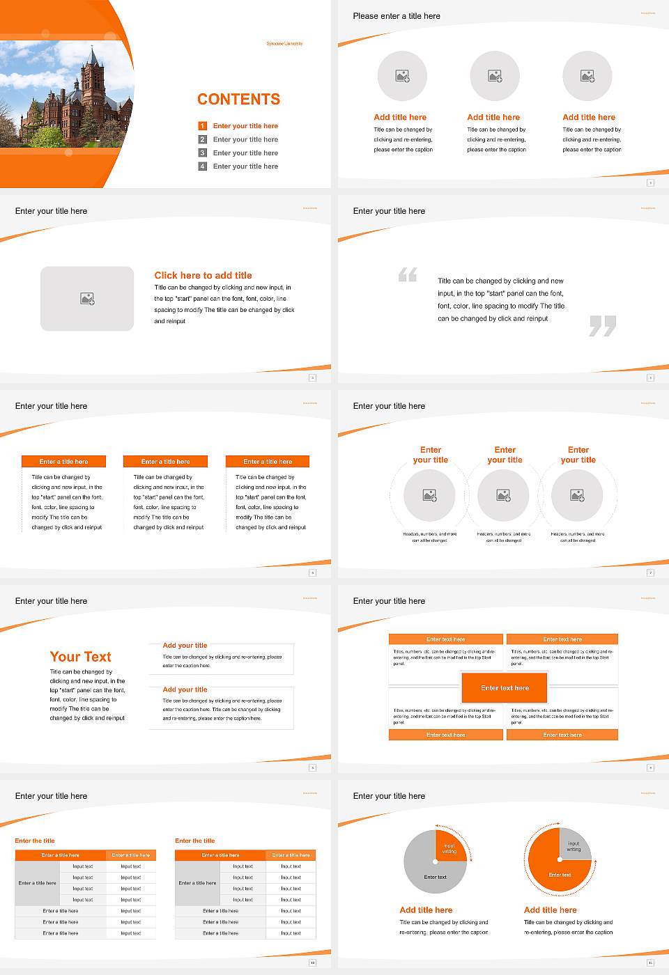 Syracuse University Course/Courseware Creation PPT Template16:9 ratio PPT effect preview image2