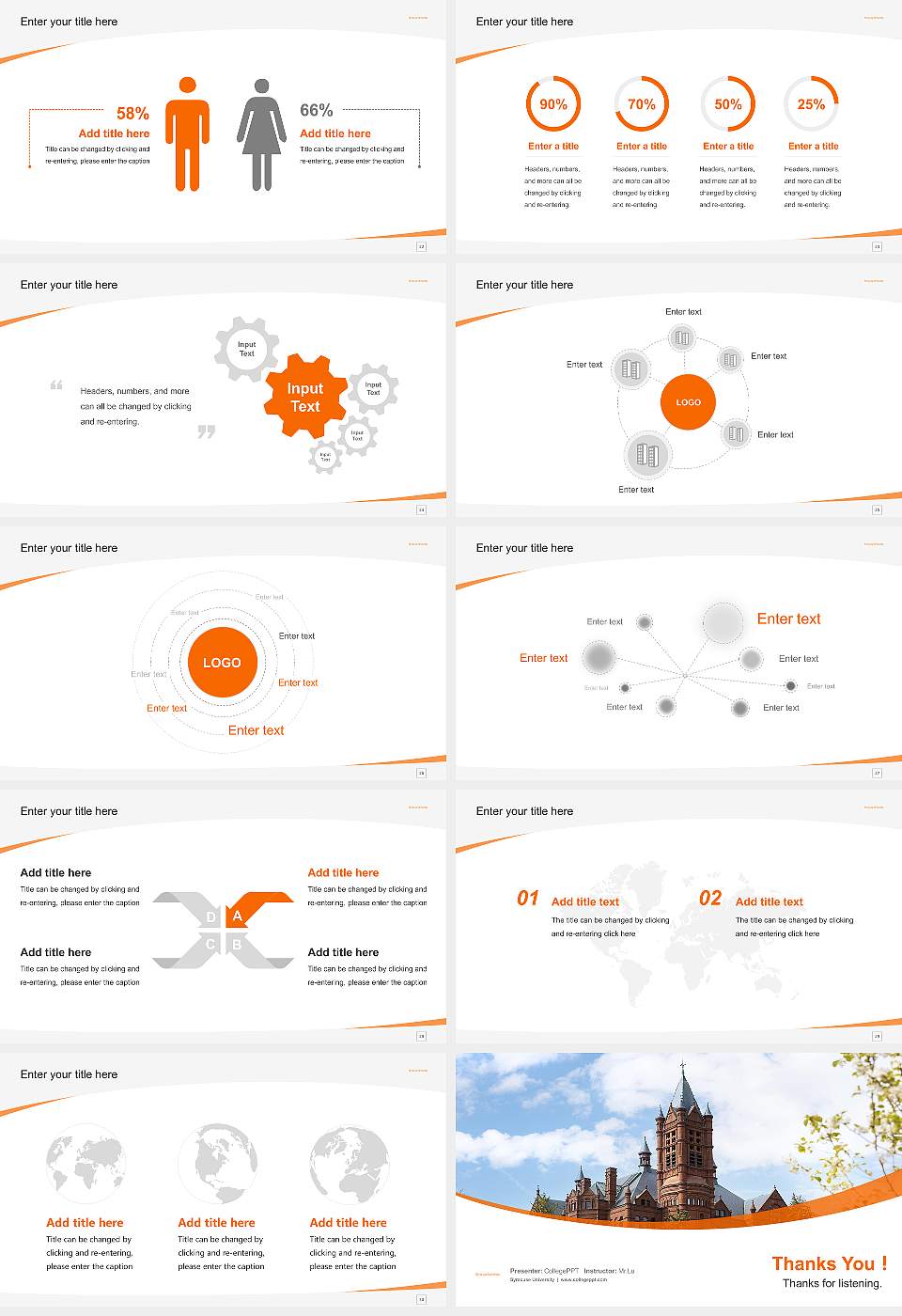 Syracuse University Course/Courseware Creation PPT Template16:9 ratio PPT effect preview image4