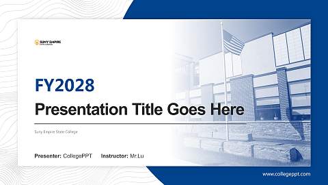 Suny Empire State College Academic Presentation/Research Findings Report PPT Template