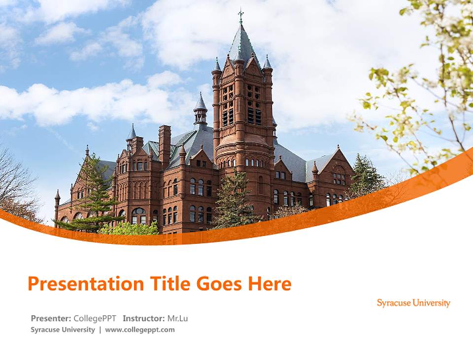 Syracuse University Course/Courseware Creation PPT Template4:3 ratio PPT effect preview image5