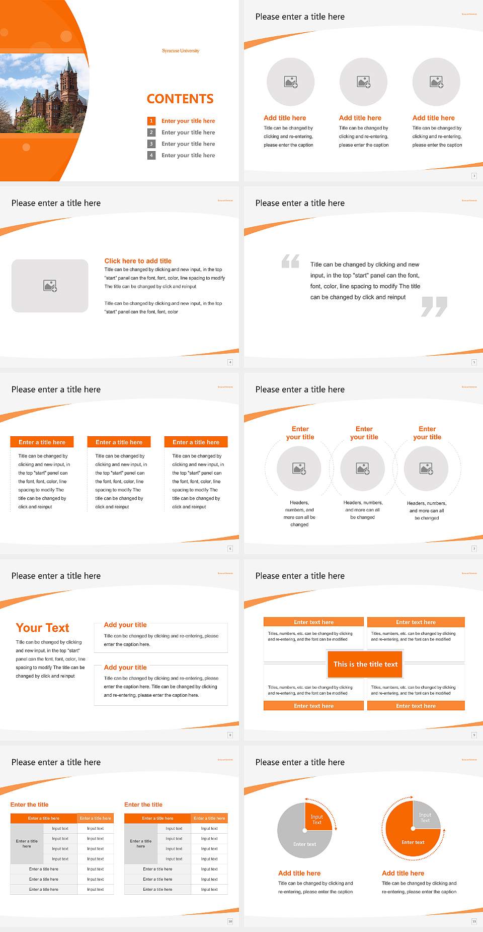 Syracuse University Course/Courseware Creation PPT Template4:3 ratio PPT effect preview image2