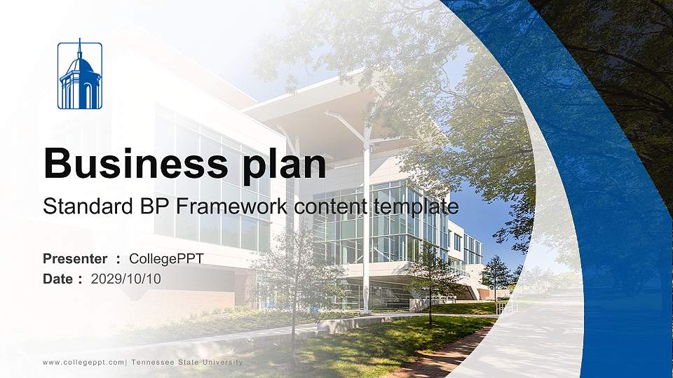 Tennessee State University Competition/Entrepreneurship Contest PPT Template16:9 ratio PPT effect preview image