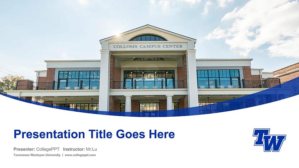 Tennessee Wesleyan University Course/Courseware Creation PPT Template16:9 ratio PPT effect preview image