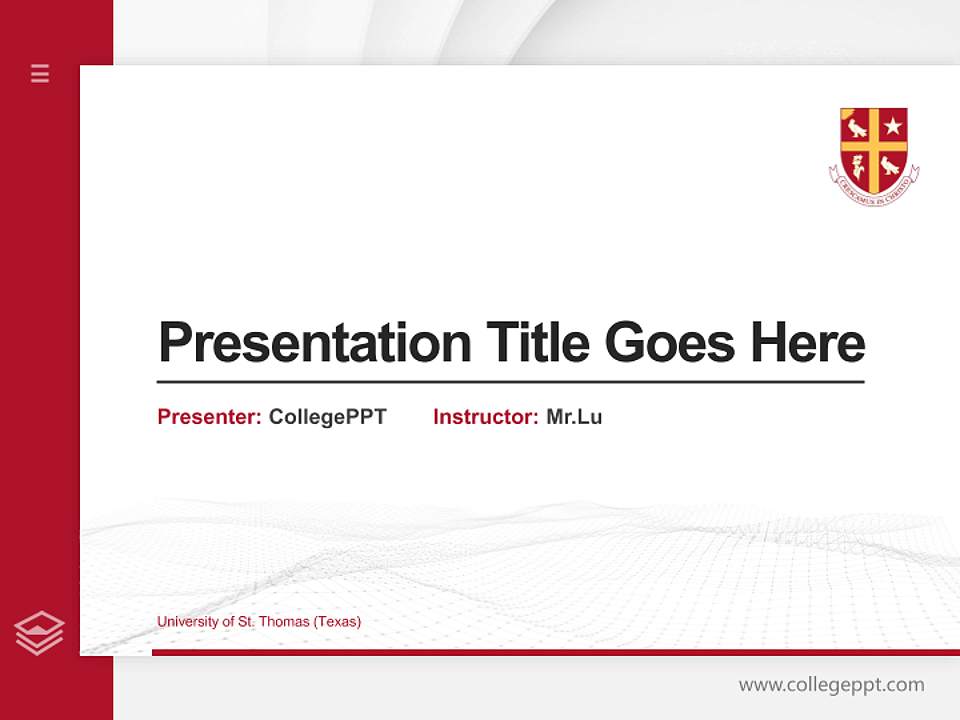 University of St. Thomas (Texas) Thesis Proposal/Graduation Defense PPT Template4:3 ratio PPT effect preview image5