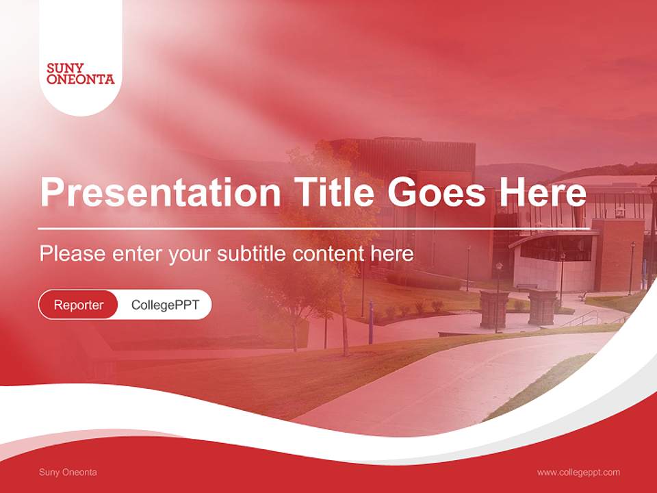 Suny Oneonta Lecture Sharing and Networking Event PPT Template4:3 ratio PPT effect preview image4