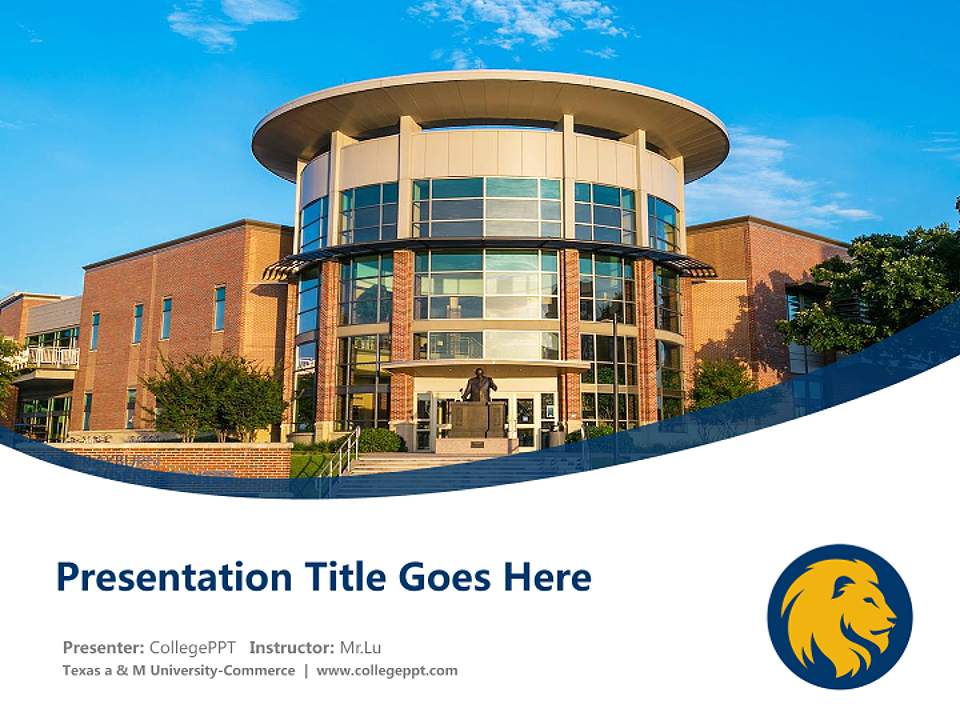 Texas a & M University-Commerce Course/Courseware Creation PPT Template4:3 ratio PPT effect preview image5