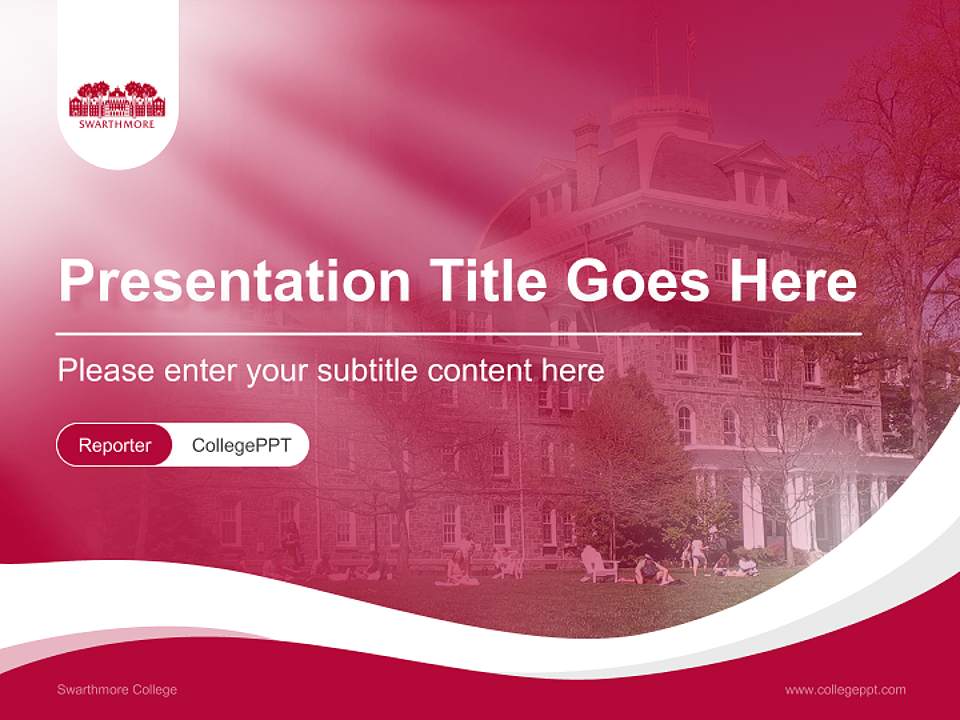 Swarthmore College Lecture Sharing and Networking Event PPT Template4:3 ratio PPT effect preview image4