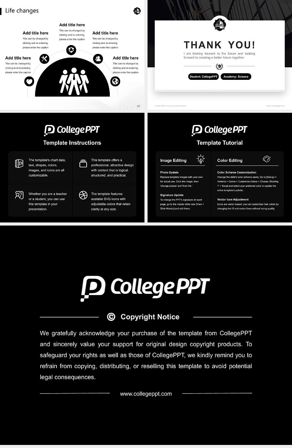 Texas A&M University-San Antonio National Scholarship Defense PPT Template4:3 ratio PPT effect preview image4