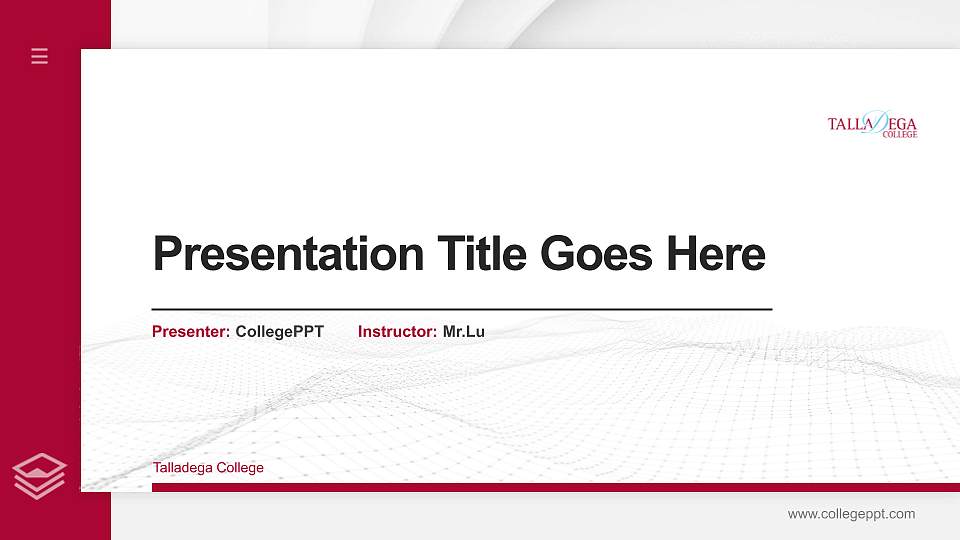 Talladega College Thesis Proposal/Graduation Defense PPT Template16:9 ratio PPT effect preview image