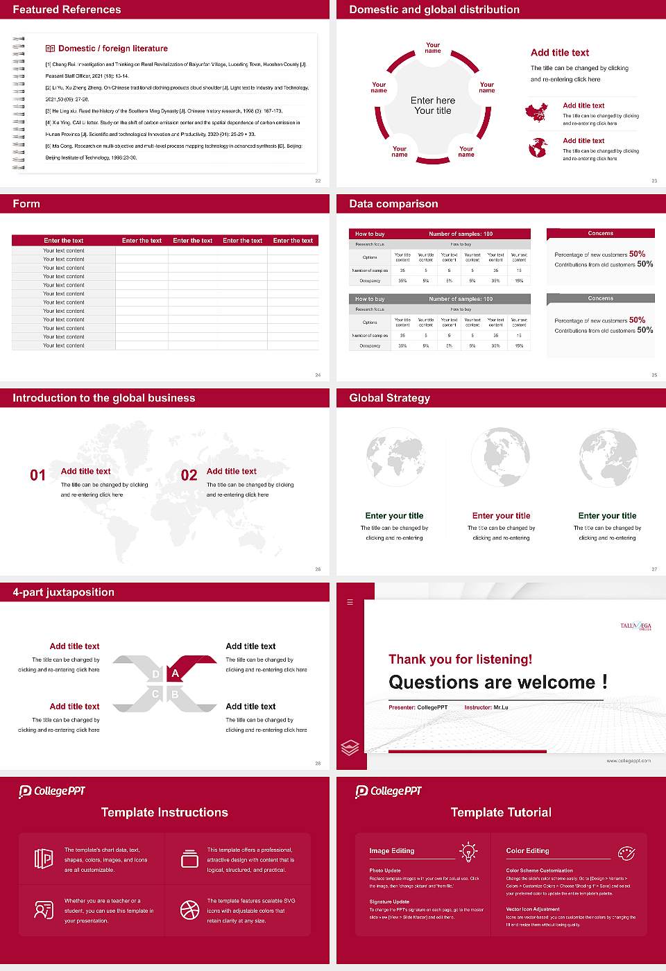 Talladega College Thesis Proposal/Graduation Defense PPT Template16:9 ratio PPT effect preview image4