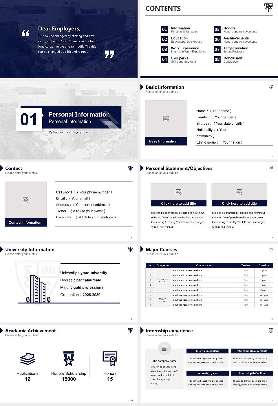 Suny Downstate Health Sciences University Resume PPT Template16:9 ratio PPT effect preview image2