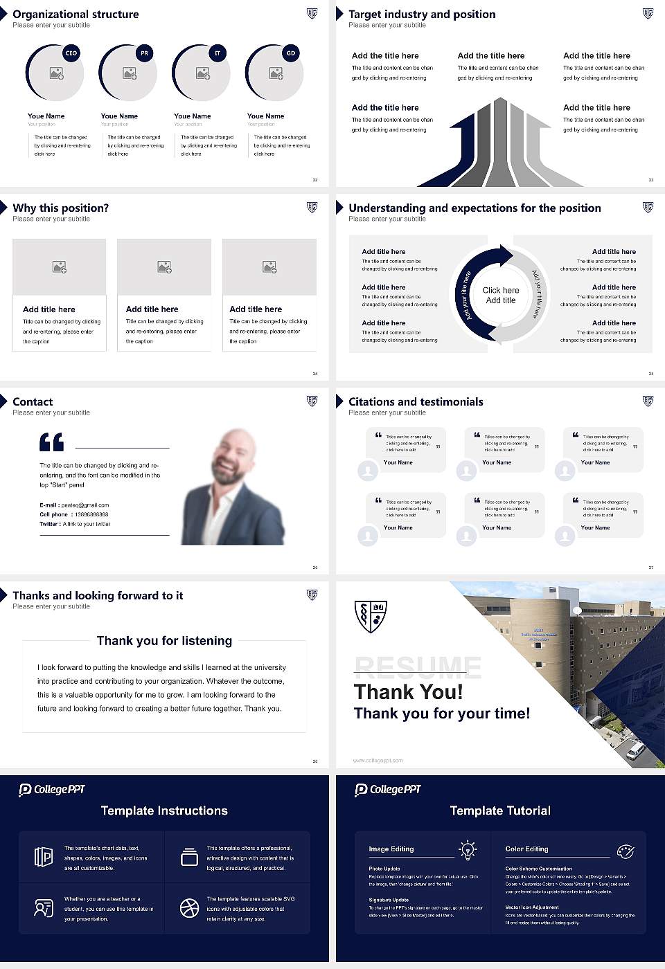 Suny Downstate Health Sciences University Resume PPT Template16:9 ratio PPT effect preview image4