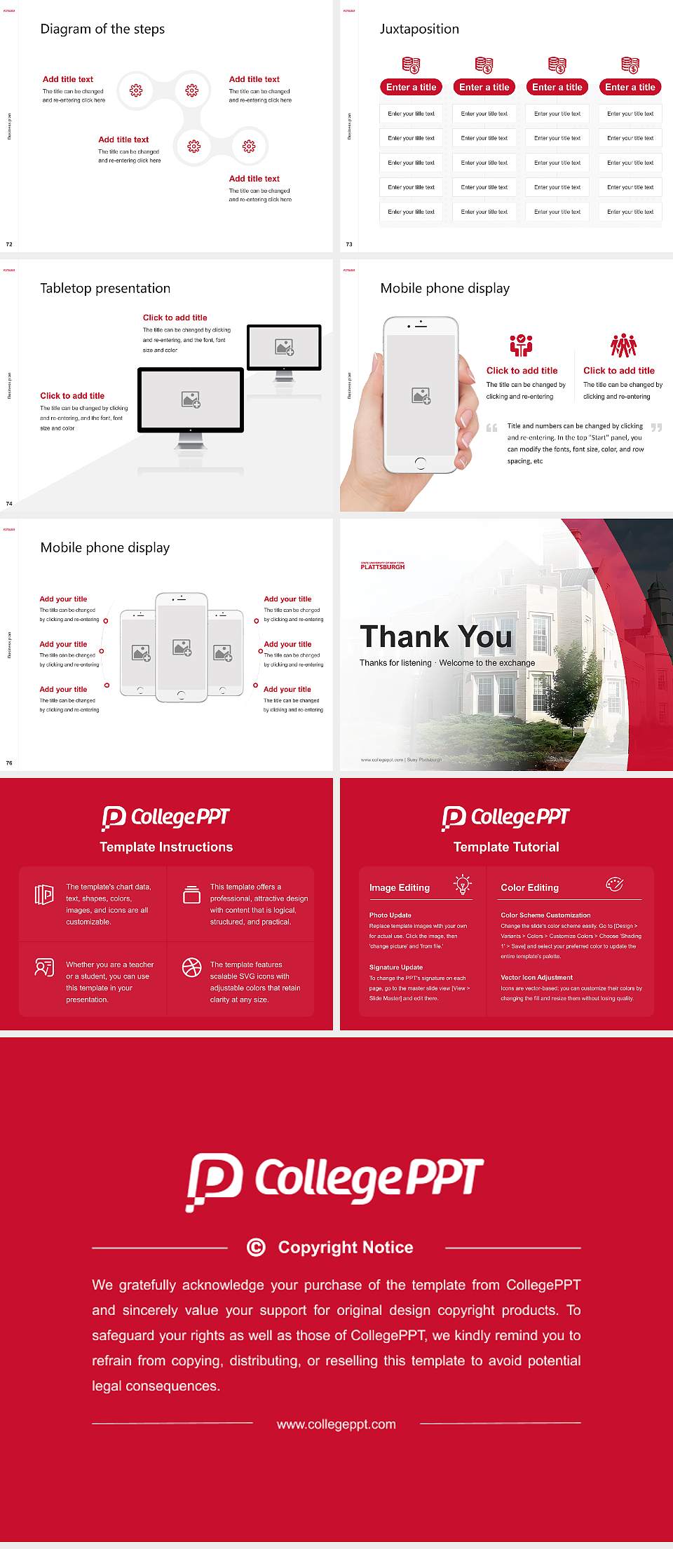 Suny Plattsburgh Competition/Entrepreneurship Contest PPT Template4:3 ratio PPT effect preview image9