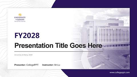 University at Albany, SUNY Academic Presentation/Research Findings Report PPT Template