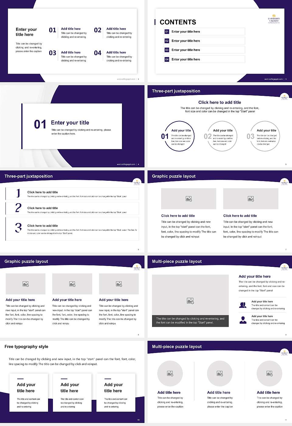 University at Albany, SUNY Academic Presentation/Research Findings Report PPT Template16:9 ratio PPT effect preview image2