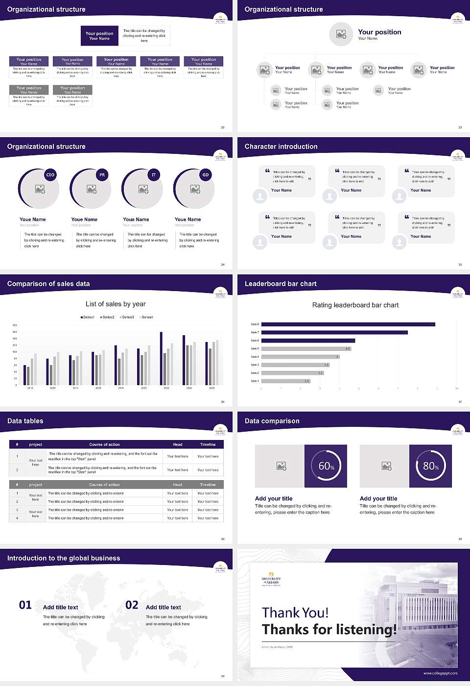 University at Albany, SUNY Academic Presentation/Research Findings Report PPT Template16:9 ratio PPT effect preview image4