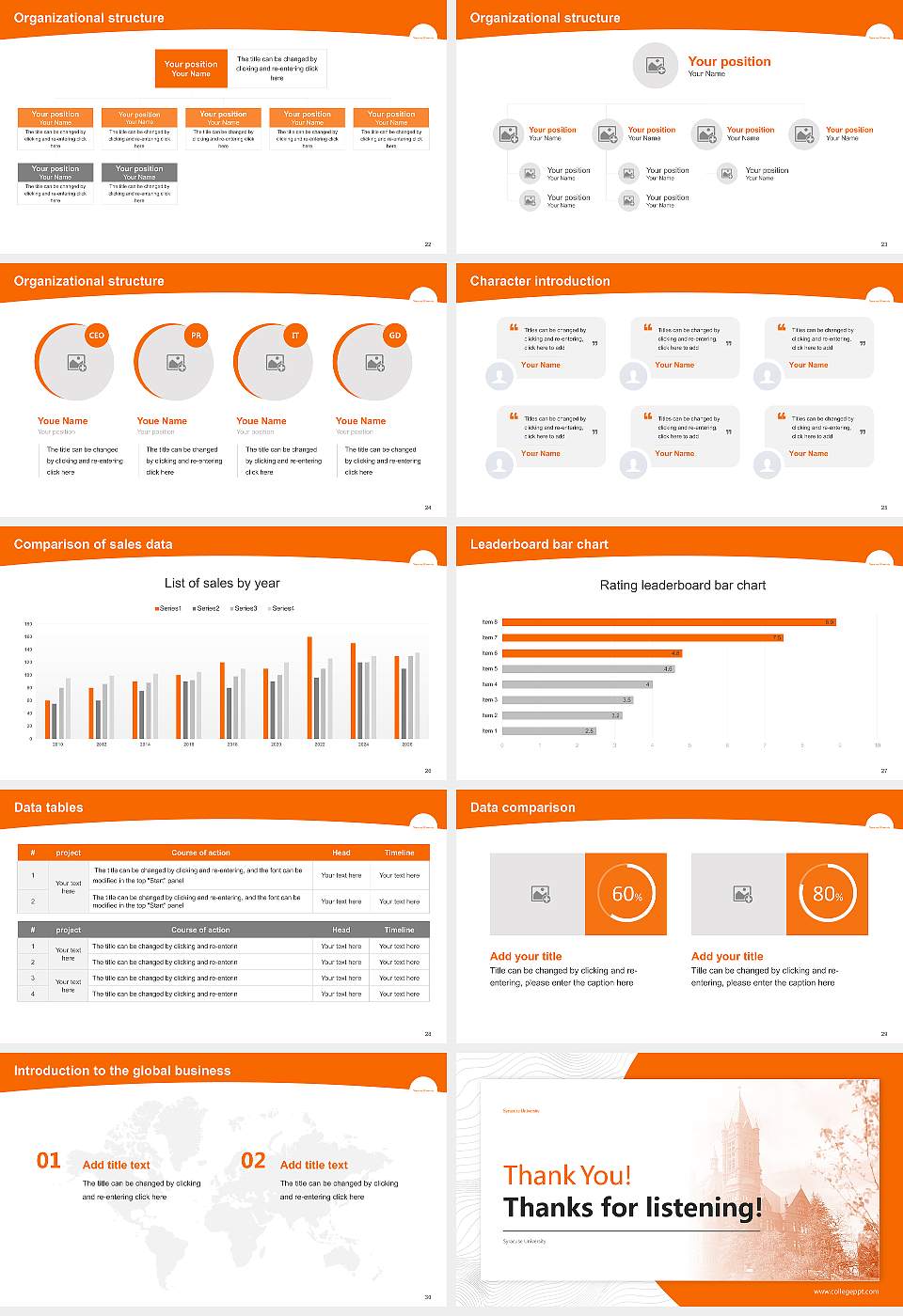 Syracuse University Academic Presentation/Research Findings Report PPT Template16:9 ratio PPT effect preview image4
