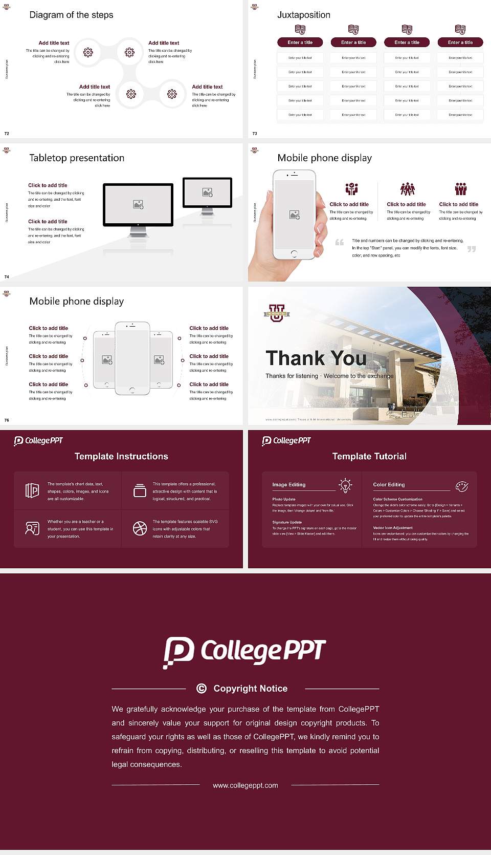 Texas a & M International University Competition/Entrepreneurship Contest PPT Template16:9 ratio PPT effect preview image9
