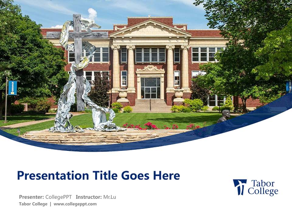 Tabor College Course/Courseware Creation PPT Template4:3 ratio PPT effect preview image5