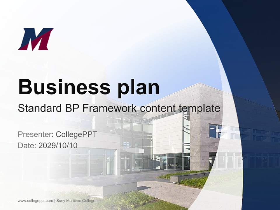 Suny Maritime College Competition/Entrepreneurship Contest PPT Template4:3 ratio PPT effect preview image9
