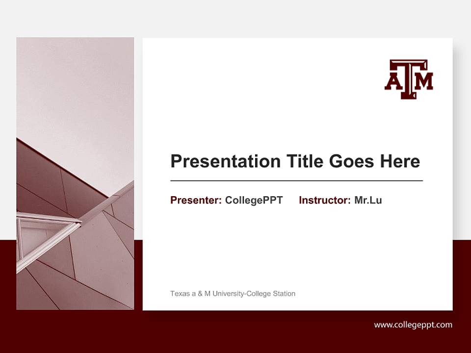 Texas a & M University-College Station General Purpose PPT Template4:3 ratio PPT effect preview image6