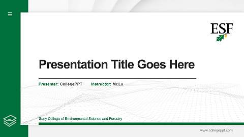 Suny College of Environmental Science and Forestry Thesis Proposal/Graduation Defense PPT Template