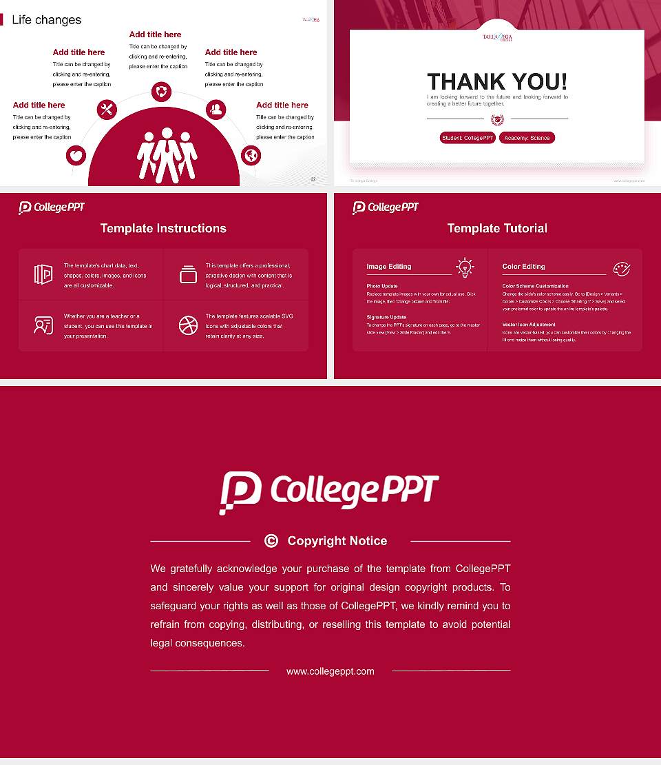 Talladega College National Scholarship Defense PPT Template16:9 ratio PPT effect preview image4