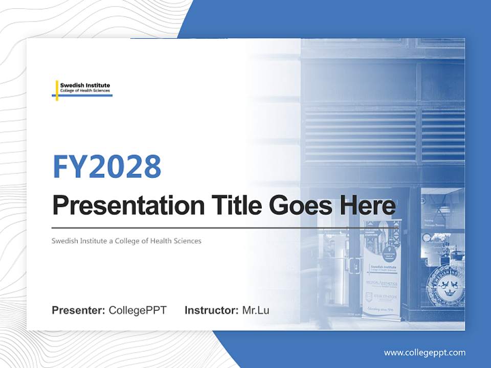 Swedish Institute a College of Health Sciences Academic Presentation/Research Findings Report PPT Template4:3 ratio PPT effect preview image5