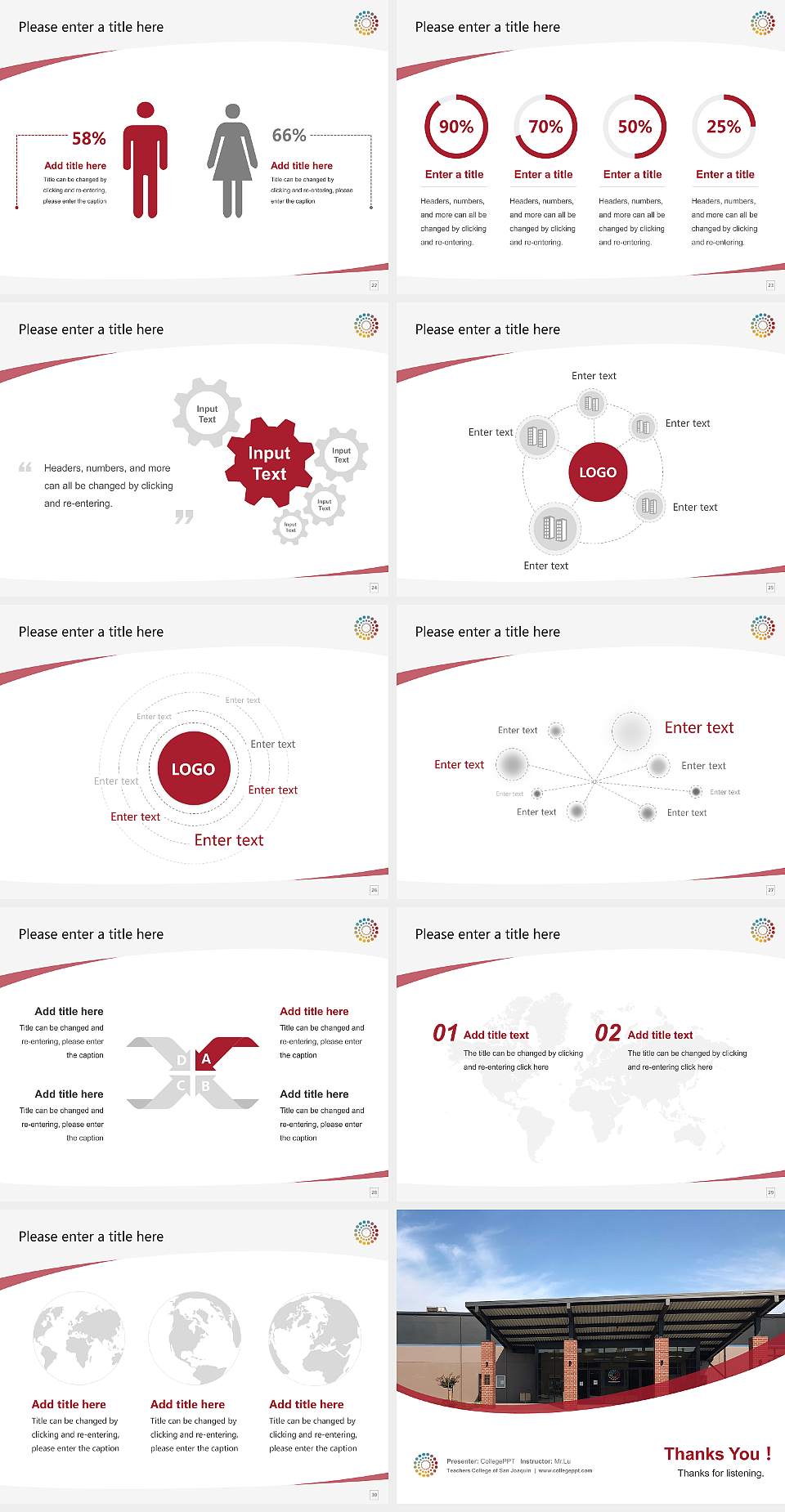 Teachers College of San Joaquin Course/Courseware Creation PPT Template4:3 ratio PPT effect preview image4