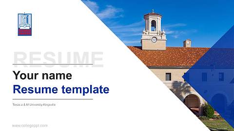 Texas a & M University-Kingsville Resume PPT Template