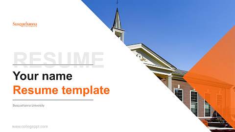 Susquehanna University Resume PPT Template